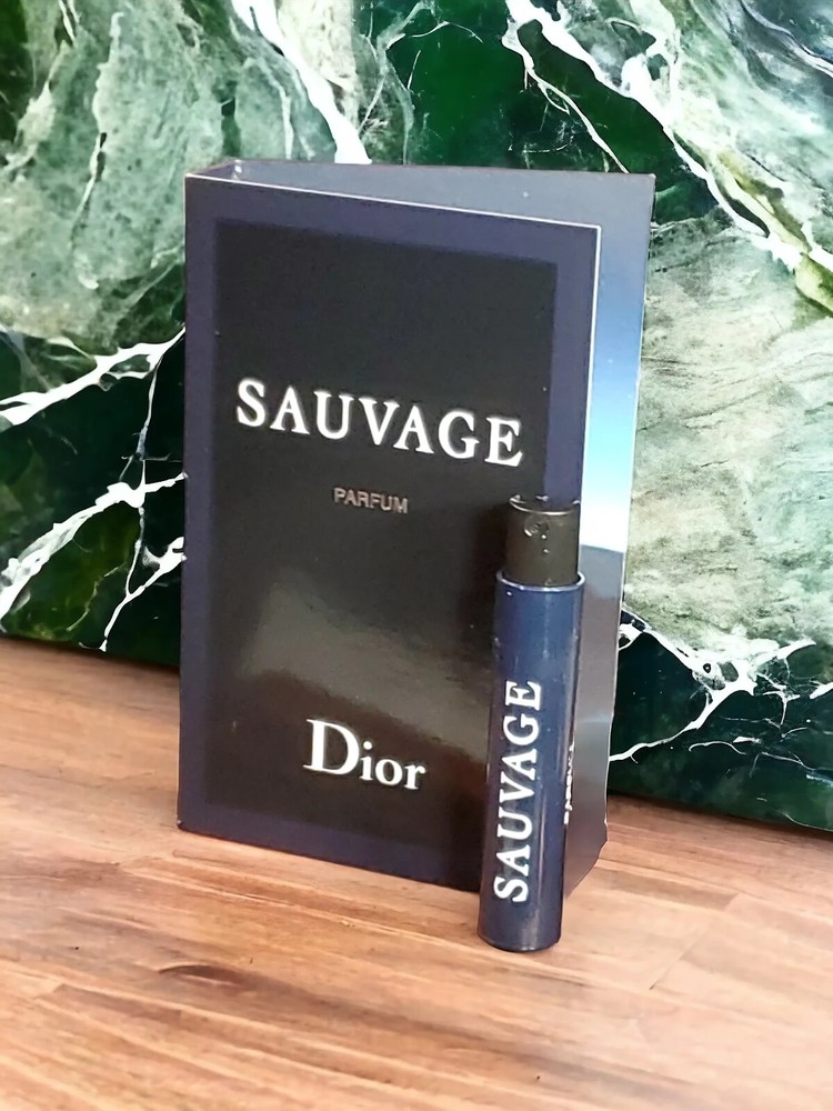 Dior Sauvage Parfum for men, 1 mL spray sample size, new with card.