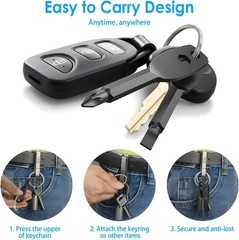 4-in-1 Pocket Screwdriver Keychain Tools Lightweight Stainless Steel Home