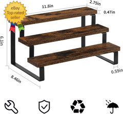 Wooden Perfume Organizer Tiered Cologne Organizer for Men Black Cologne Stand Pe