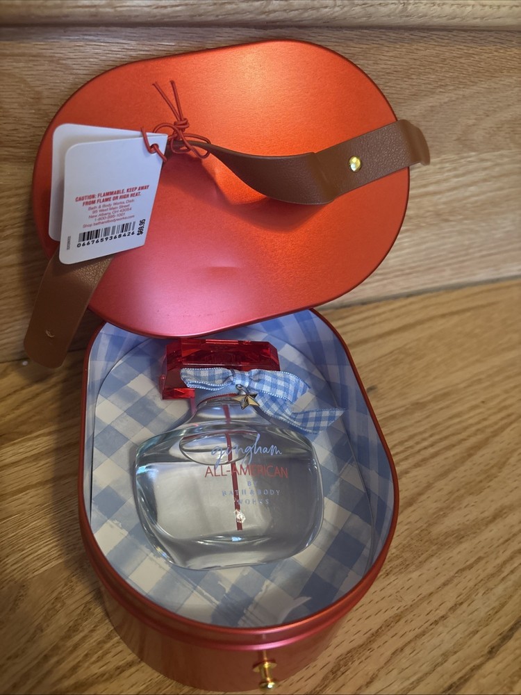 Bath & Body Work Gingham All American Eau de Parfum/Perfume 2.5 oz Tin Box Star