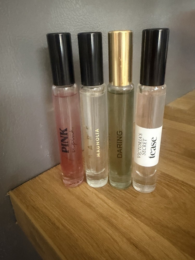 Victoria’s Secret Lot of 4 Travel Perfume Sprays, Various Scents, Pre-owned￼￼