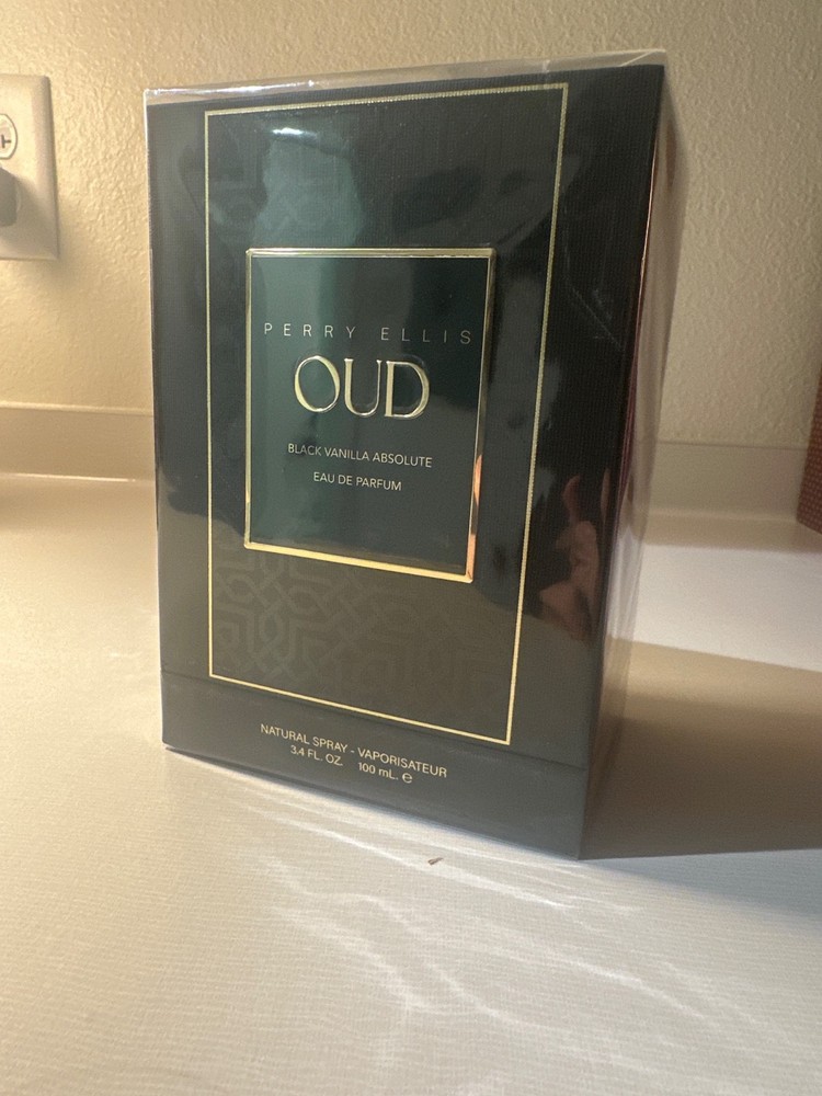 PERRY ELLIS OUD BLACK VANILLA ABSOLUTE EDP SPRAY 3.4 OZ/100 ML NEW