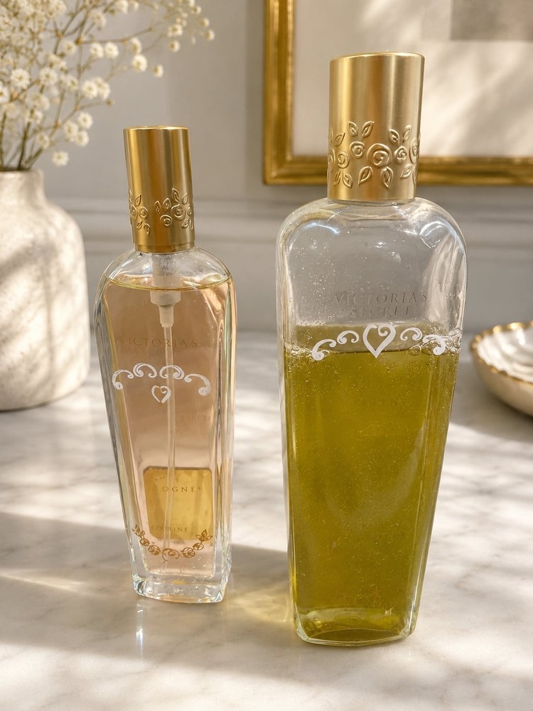 Victoria’s Secret Second Skin Satin Azurine Pure Cologne and Perfect Body Wash S