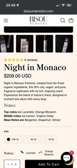Bisou Memoire Night in Monaco Extrait De Parfum in 3.4 fl oz with travel size