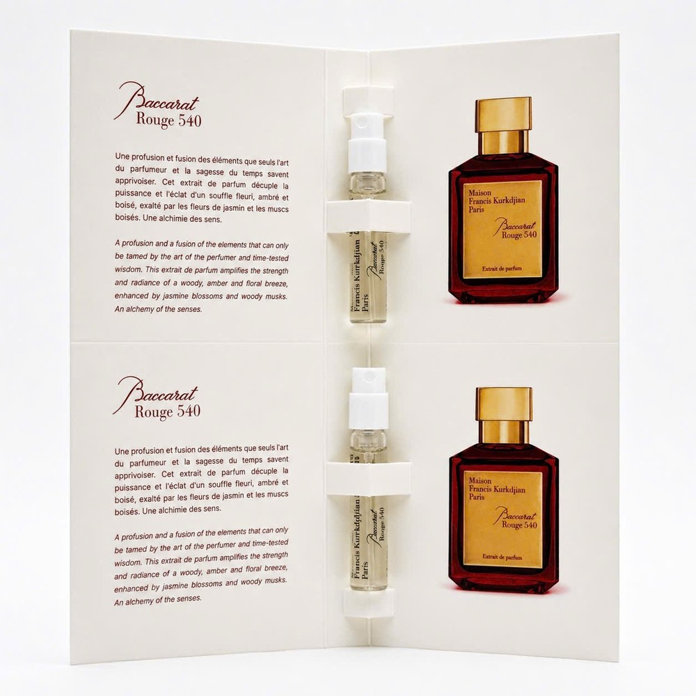 2 PCS MFK BACCARAT ROUGE 540 EXTRAIT DE PARFUM SAMPLE SPRAY 2ML🌸Authentic