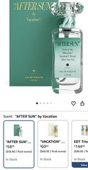 Vacation After Sun Eau De Toilette Perfume 1 Fl Oz Open Box Full Men/women