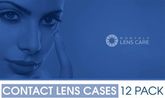 Contact Lens Cases 12 Pack. One Year Bulk Supply. Protect Your Eyes by Changing