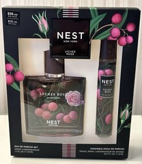 NEST New York Lychee Rose Fine Fragrance Set – Includes 50 mL (Full Size) & 8 mL