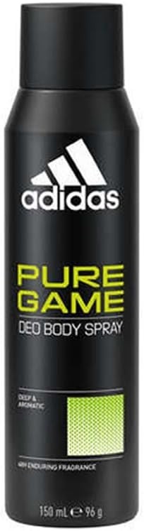 ADIDAS PURE GAME for Men 5 oz 150 ml DEODORANT BODY SPRAY Deep & Aromatic NEW