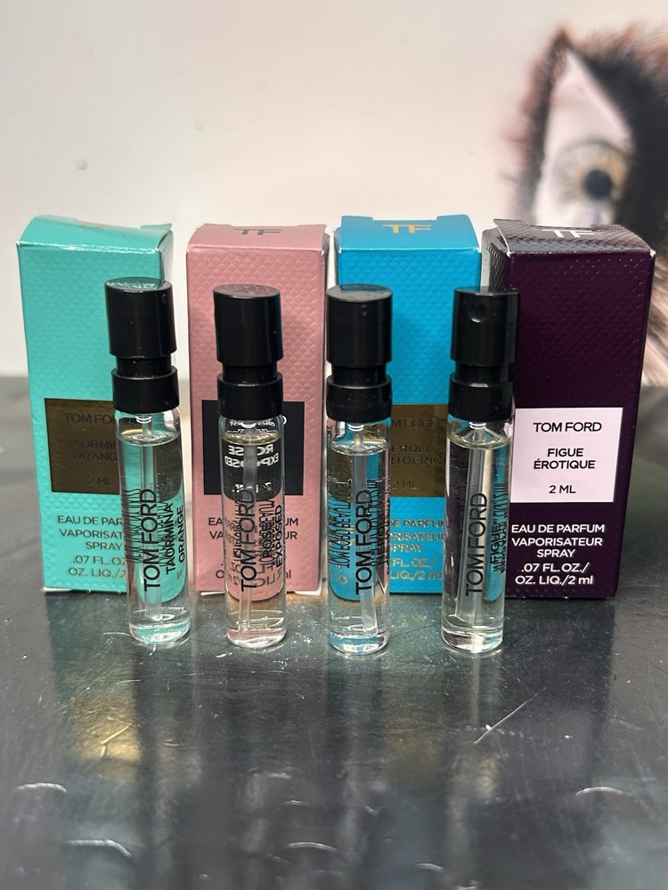 4 NIB Tom Ford TAORMINA ORANGE, FIGUE EROTIQUE, ROSE EXPOSED & NEROLI PORTOFINO
