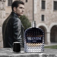 Valentine Nero for Men – Woody Aromatic 3.4 Fl Oz (Pack of 1), black