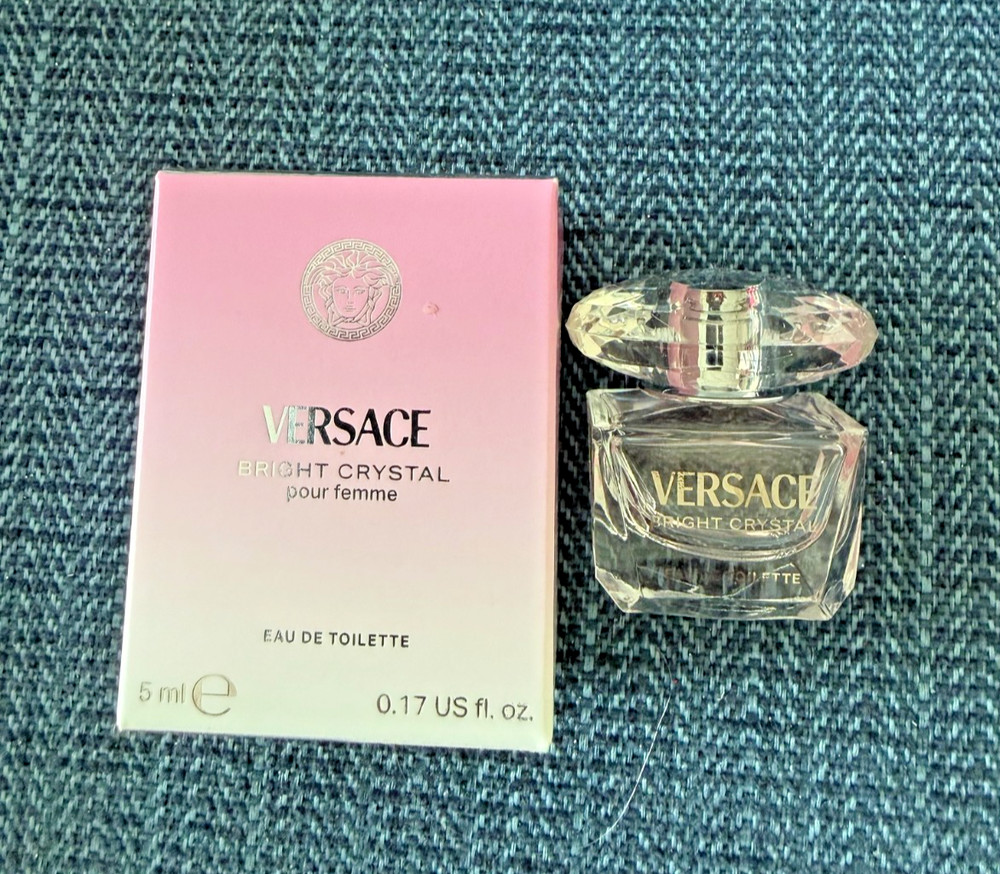 VERSACE ~ BRIGHT CRYSTAL EAU DE TOILETTE ~ 0.17 OZ MINI BOXED