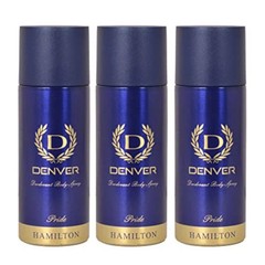 DENVER Pride Deo 165ML Each | Long Lasting Deodorant Spray for Men | Pack of 3