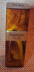 EMERAUDE TORTOISE 2 pc GIFT SET 4 oz DUSTING POWDER 1 oz SPRAY COTY PLASTIC BOX