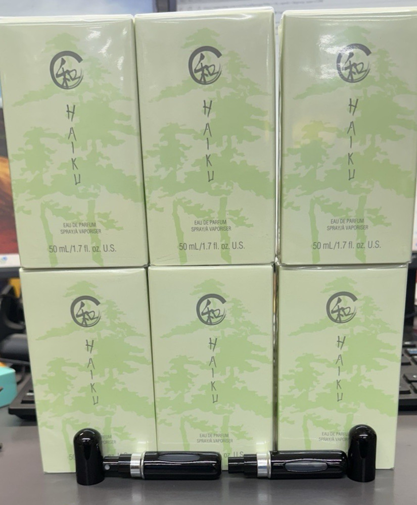 6-Avon Haiku Eau De Perfume Spray 1.7 Fl. Oz/FREE 2 TRAVEL SPRAY