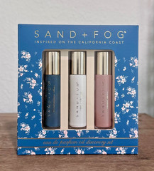 Sand + Fog Perfume Oil Roller Set 3-Pc Marshmallow, Vanilla, Rose 0.33 oz NEW