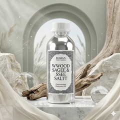 Roman Wwood Sagee & Ssee Saltt Concentrated Perfume Oil Fresh Marine 3.4 fl oz