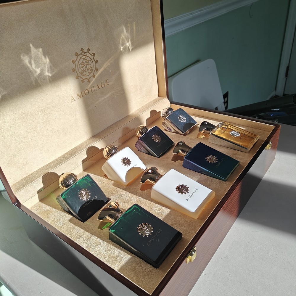 ULTRA RARE Amouage Royal Presentation Set 2017 – 8 Bottles His & Her w/ Chest