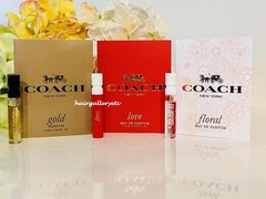 3 Coach Gold Parfum Coach Floral Coach Love Perfume Sample Spray NEW & FRESH