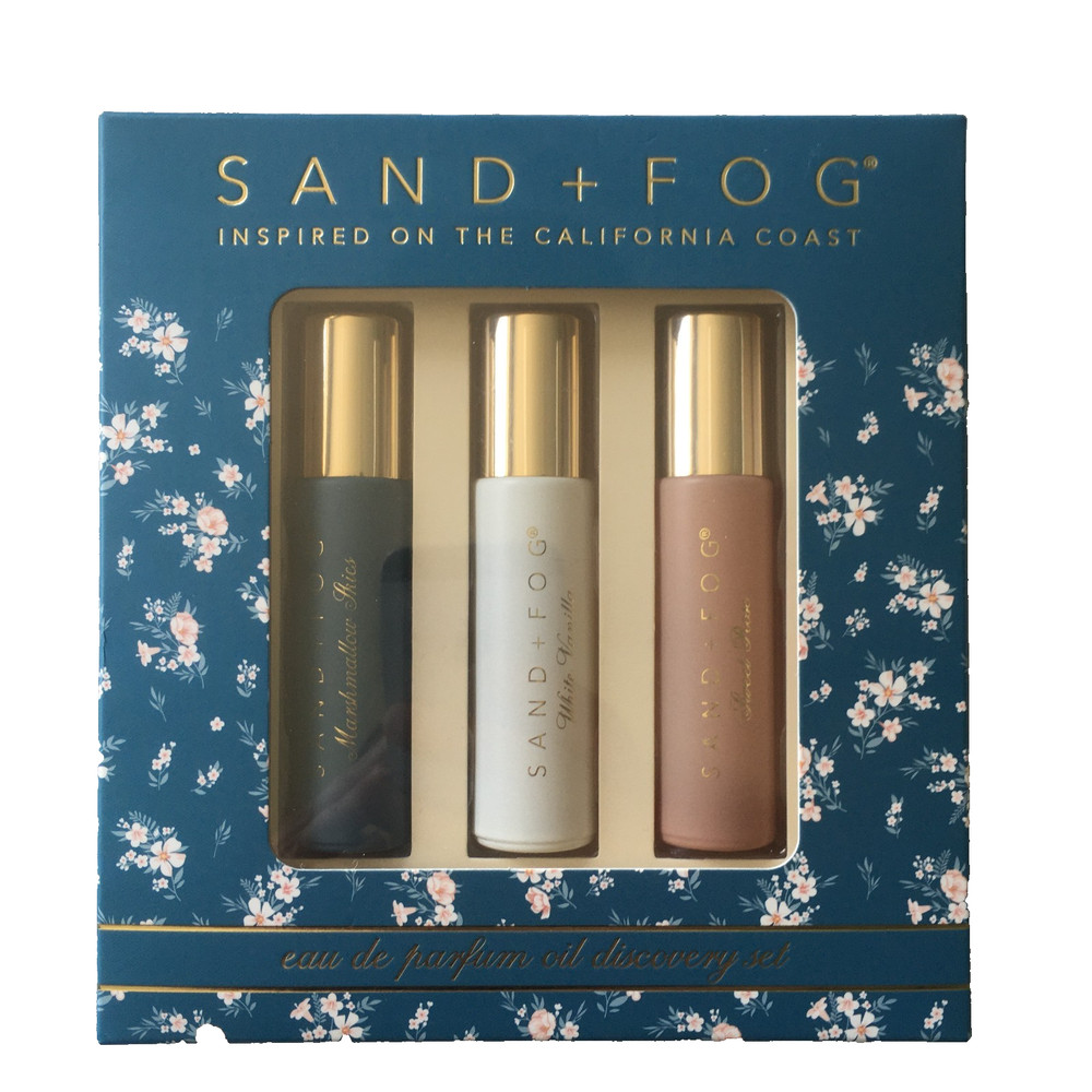 Sand+Fog EDP Oil Discovery Set 3x10ML Marshmallow Skies,White Vanilla,Sweet Rose