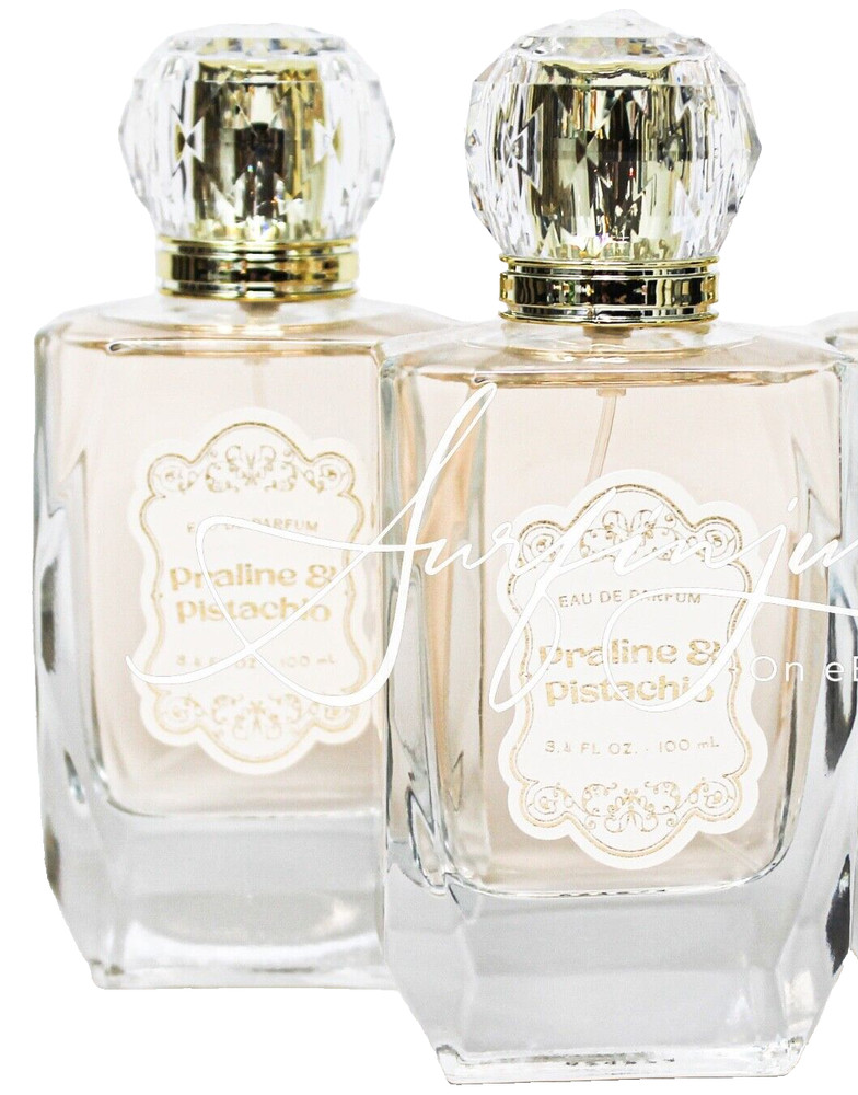 Tru Fragrance Pistachio & Praline Eau De Parfum Perfume 3.4 oz 2p Glass Bottle