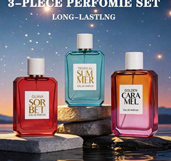 3-Piece Eau de Parfum Spray Set Guava Sorbet, Golden Caramel, Tropical Summer