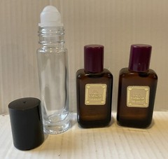 Jordache Women 2 x 1/4oz Pure Perfum Splash & Free Glass Rollerball Bottle RARE