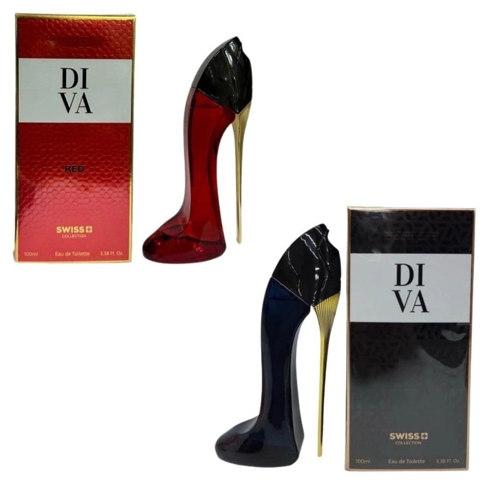 Diva Red & Diva Spray Perfume Set, 100 ml / 3.4 fl oz Each | Long-Lasting Fragra