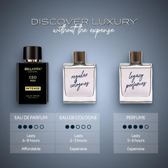 Bellavita Luxury CEO MAN INTENSE Eau de Parfum | 100 ml (3.4 fl.oz.) | Perfume f