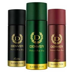 DENVER Hamilton + Caliber + Honour Deo 165ML Each | Combo Pack of 3 For Men