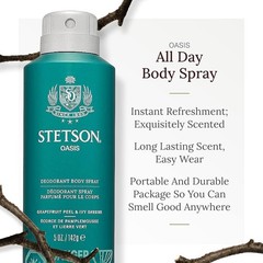 All Day Body Spray STETSON by – Body Spray for Men – Pack of 3