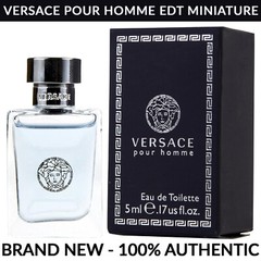 VERSACE Pour Homme Eau de Toilette Men’s Cologne 0.17 oz / 5ml Miniature Bottle