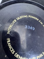 Frances Denney Interlude Dusting Powder 2oz Free NWOB Glass Bottle “decor”