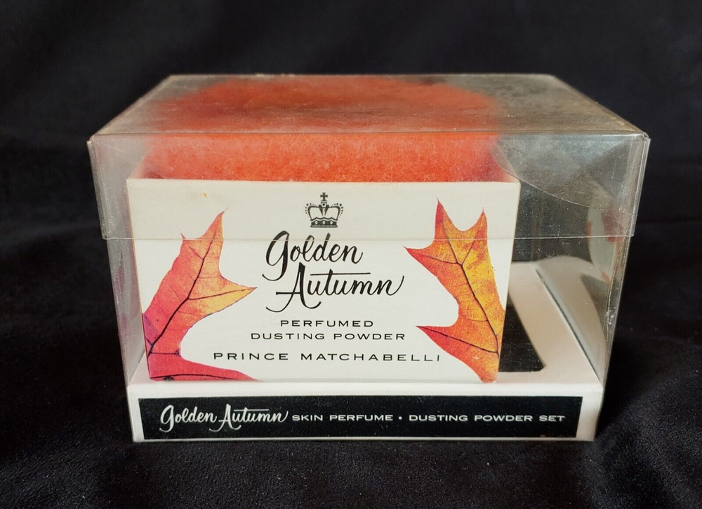 Vintage Prince Matchabelli Golden Autumn Perfumed Dusting Powder 3oz