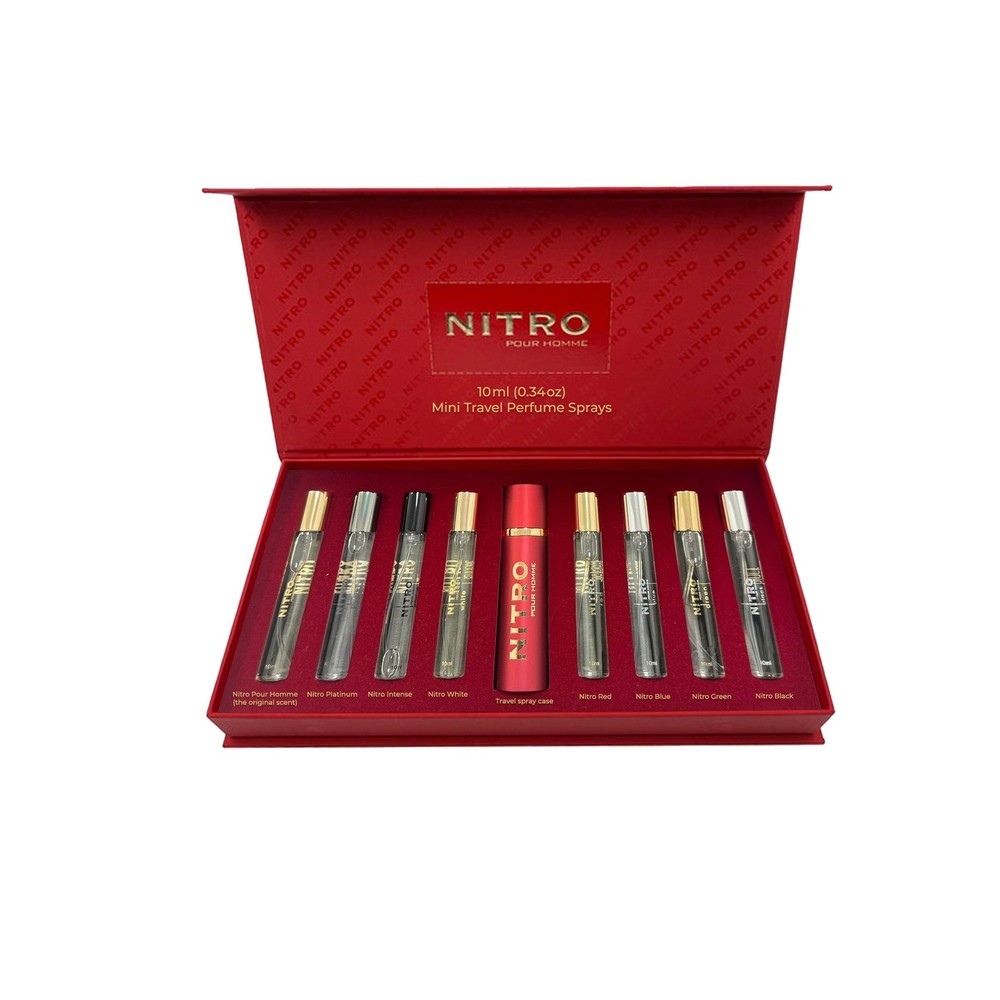 NITRO DUMONT PARIS POUR HOMME 9 * 0.34 EAU DE PARFUM SPRAY SET: NITRO + NITRO…