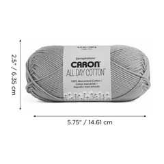 All Day Cotton – 3 Pack of 173 Yards/3.52 oz Cream 100% Mercerized Cotton Yarn