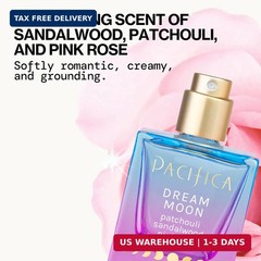 Pacifica Dream Moon Womens Spray Perfume 1 fl oz – Long-Lasting Floral Woody Fra