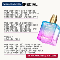 Pacifica Dream Moon Womens Spray Perfume 1 fl oz – Long-Lasting Floral Woody Fra