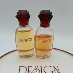 PS Design Luxury Body Powder 5.0 OZ Case And Puff No Powder Vintage Perfumes X2