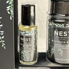 Nest Fragrances Wisteria Blue 2 Piece Set Parfum Rollerball & Scented Bubbles