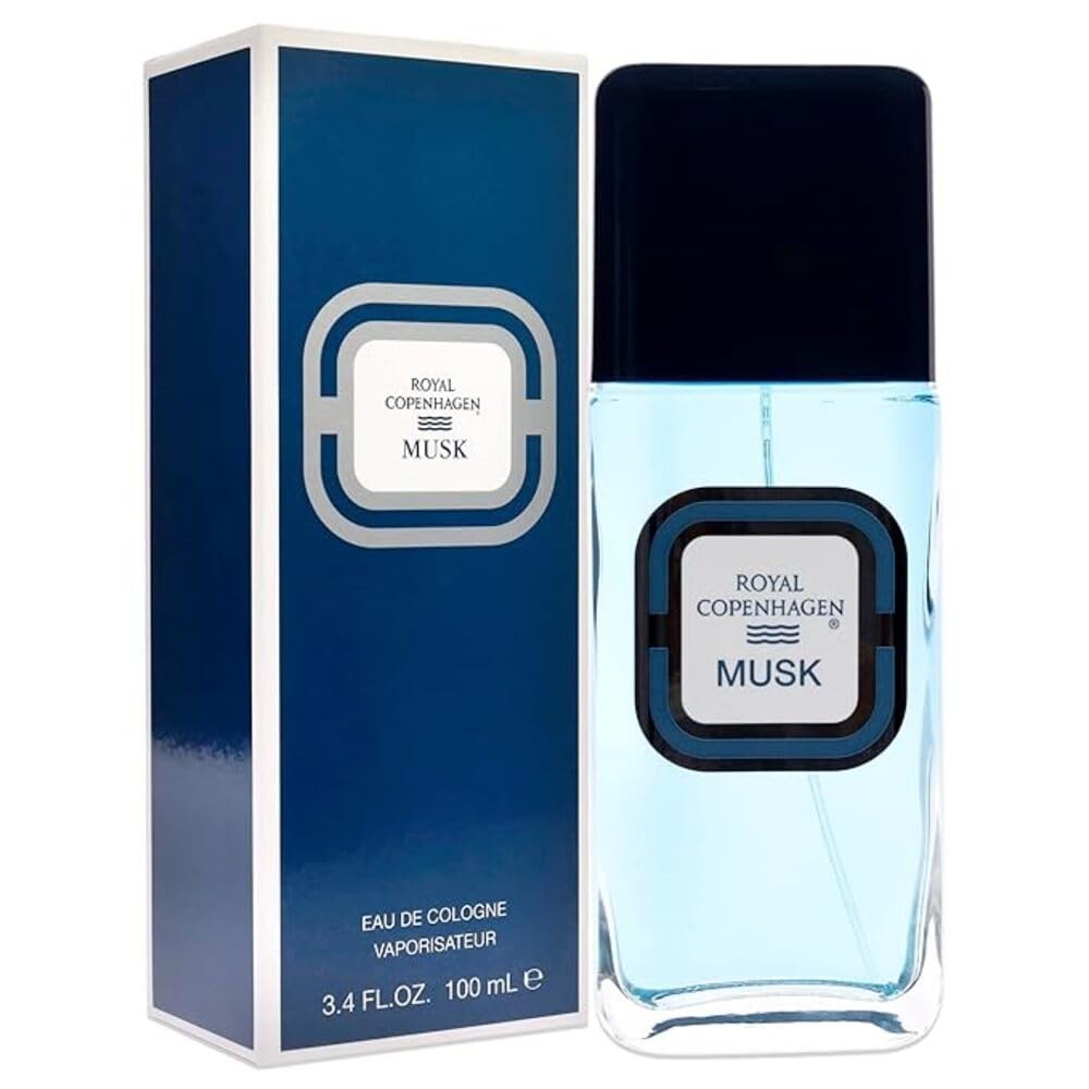 Royal Copenhagen Musk Eau de Cologne Spray for Men, 3.4 3.3 Fl Oz (Pack of 1)