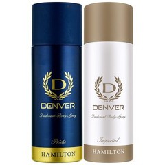 DENVER Pride Deo Imperial Deo 165ML Each Deodorant for Men Combo Pack of 2Pcs