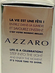 New Azzaro Chrome Eau de Toilette Fresh Aquatic Mens Cologne Citrus, Wood 30mL