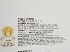 VINCE CAMUTO DIVINA 0.25 OZ EAU DE PARFUM NEW