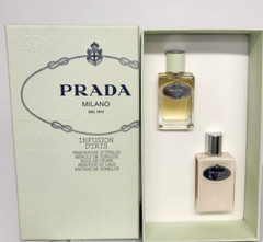 Prada Milano Infusion D’Iris Perfume Gift Set: 1.7oz EDP Spray&3.4oz Body Lotion