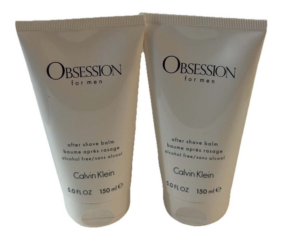Lot For 2 Obsession by Calvin Klein After Shave Balm 2 X 5.0oz Men 2 PCs.