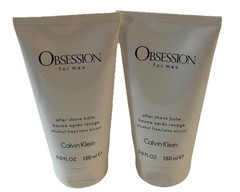 Lot For 2 Obsession by Calvin Klein After Shave Balm 2 X 5.0oz Men 2 PCs.