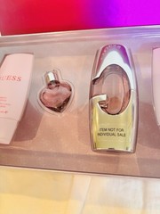 GUESS 4 pc Gift Set Shimmering Body Lotion 2 Perfumes with Body Wash