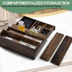 Cologne Organizer for Men, 3-Tier Cologne Stand with Drawer and Hidden Compartme