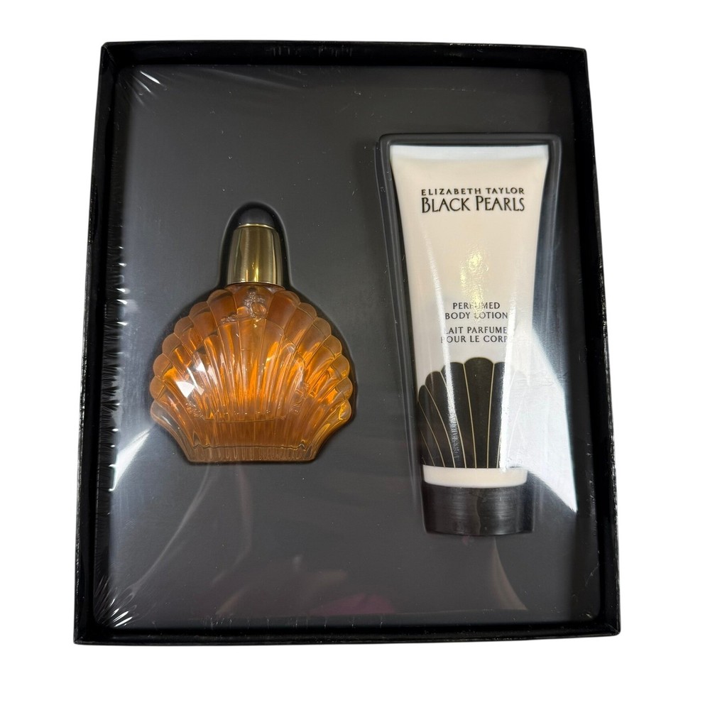 Black Pearls Elizabeth Taylor Set 1.7 oz EDP Spray + 3.3 oz Body Lotion Sealed